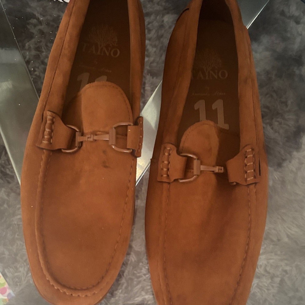 Men's Suede Bit Loafers in Tan